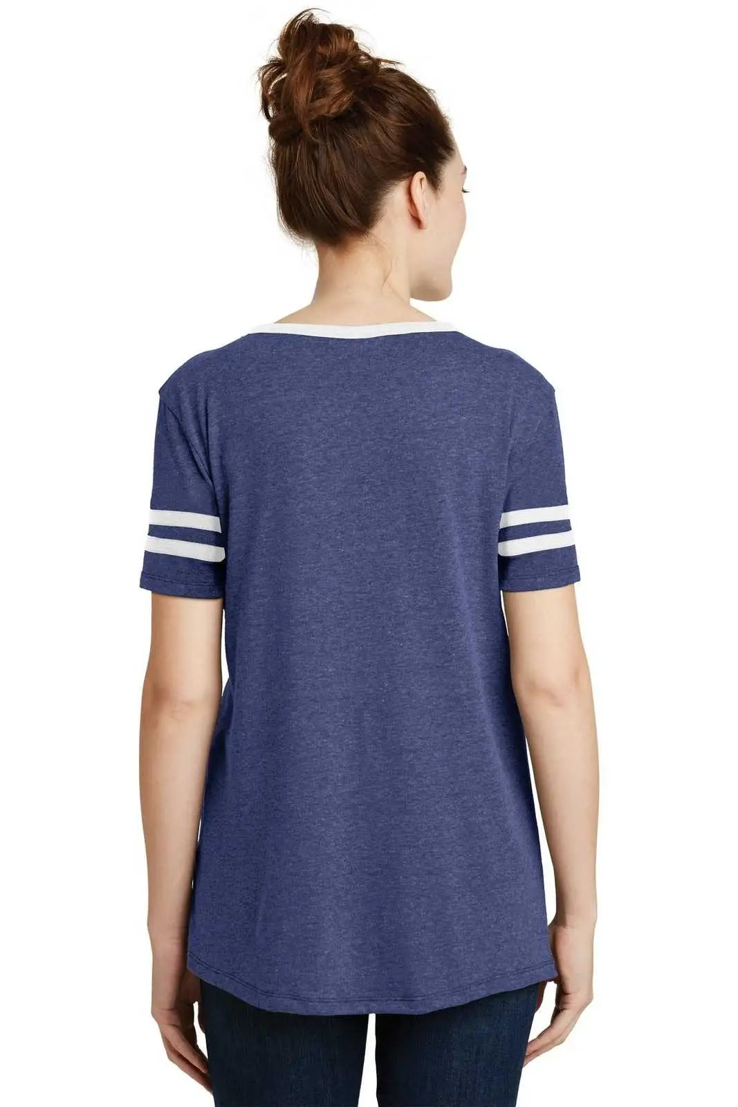 Alternative Aa5058 Women’s Varsity Vintage 50/50 Tee - Royal White