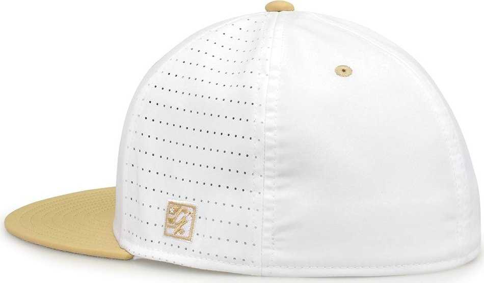 The Game GB998 Perforated GameChanger Cap - White Vegas Gold - HIT a Double - 3