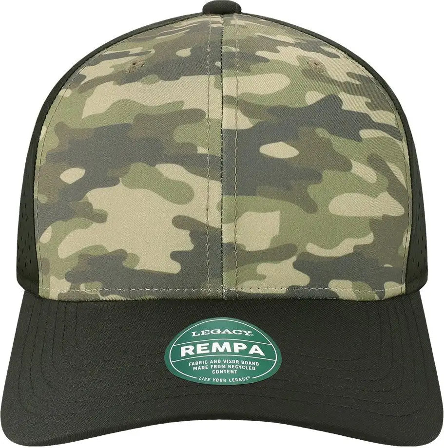 Legacy Rempa Reclaim Mid-pro Adjustable Cap - Dark Olive Green Camo Black - one Size Fits Most