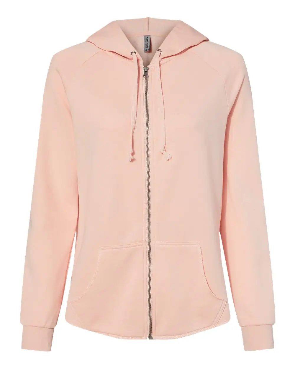 Independent Trading Co. Prm2500z Women’s California Wave Wash Full-zip Hooded Sweatshirt - Blush - Xs