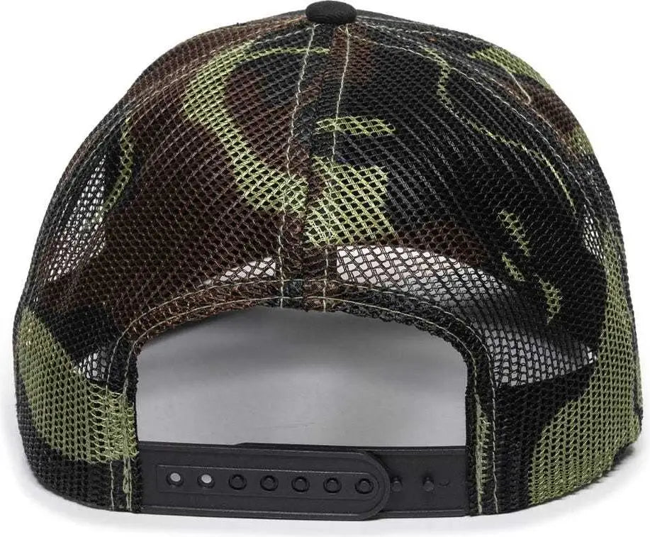 Oc Sports Oc771 Adjustable Mesh Back Cap - Black Generic Camo Heathered Gray - 6 7/8’’ - 7 1/2’’