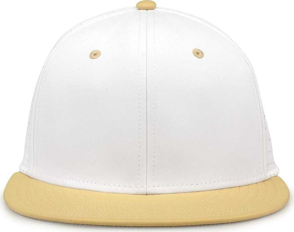 The Game GB998 Perforated GameChanger Cap - White Vegas Gold - HIT a Double - 2