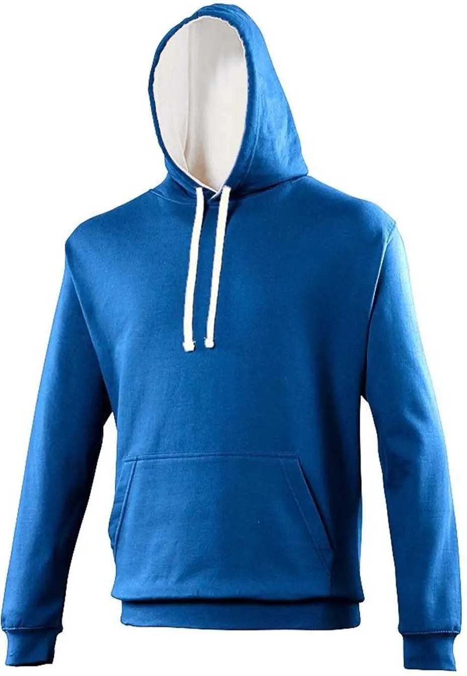 Just Hoods Jha003 Varsity Contrast Hoodie - Royal Blue Arctic White