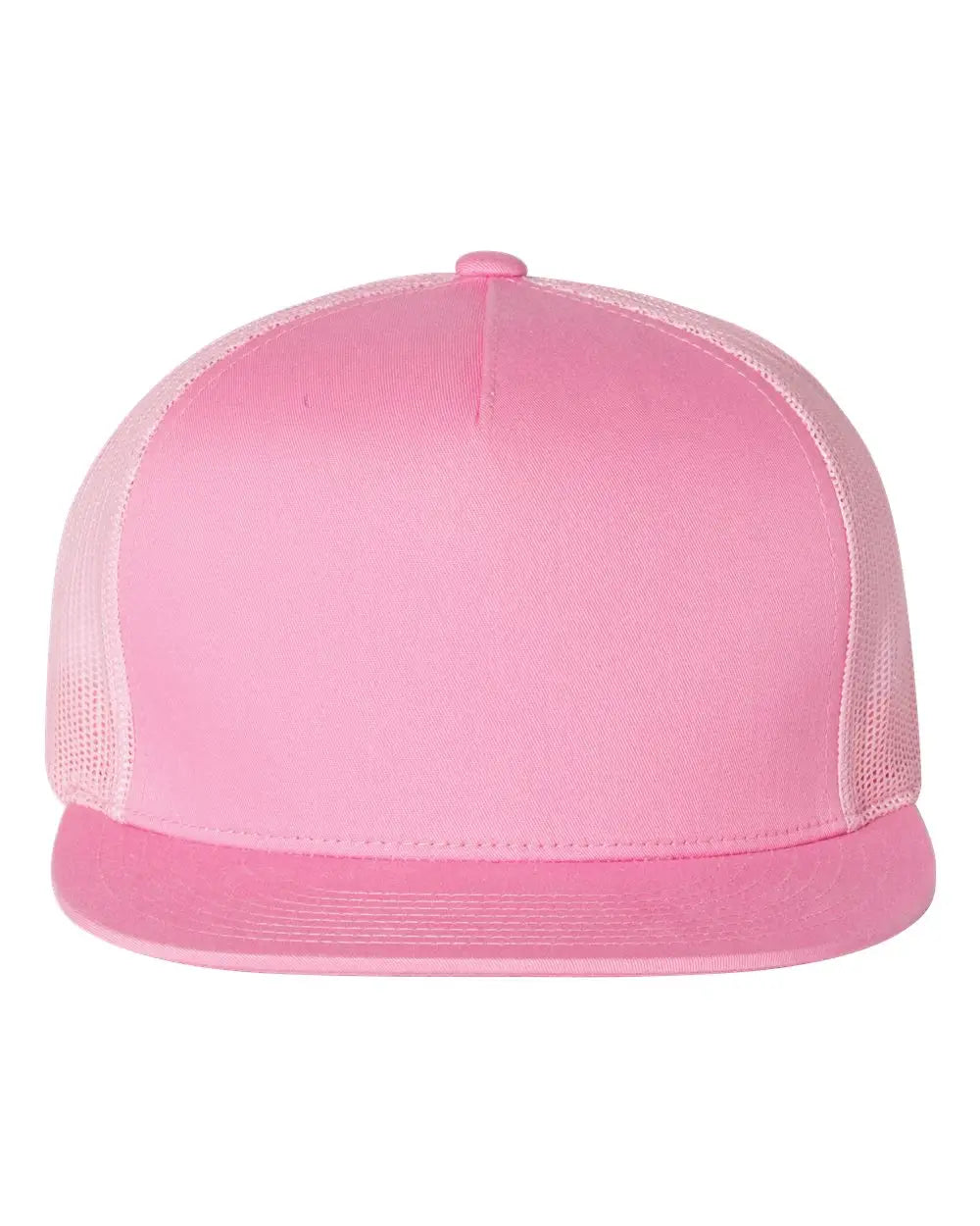 Yp Classics 6006 Five-panel Classic Trucker Cap - Pink - one Size Fits Most