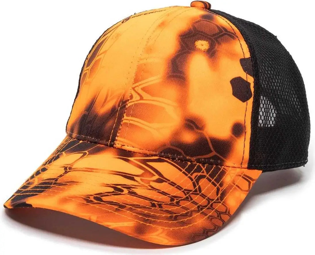 Oc Sports Pfc-150m Adjustable Mesh Back Cap - Kryptek Inferno Black - 6 7/8’’ - 7 1/2’’