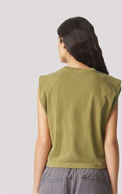 Faded Army Garment-Dyed Women&#39;s Heavyweight Muscle Tee - 307GD