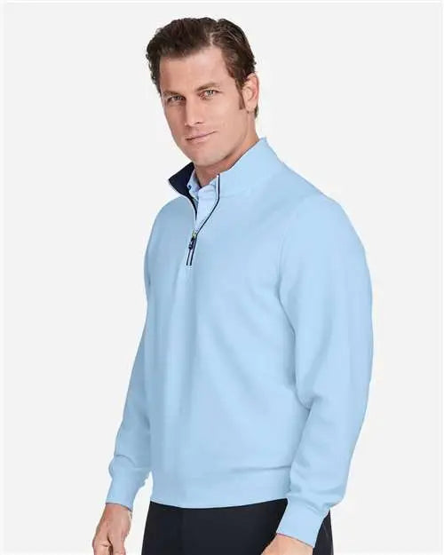 Fairway & Greene C11512 Caves Quarter-zip Tech Pullover - Bluff