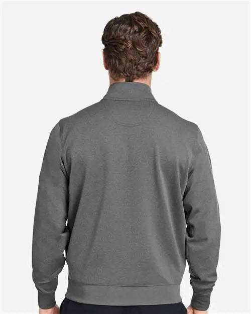 Fairway & Greene C11512 Caves Quarter-zip Tech Pullover - Dark Shadow Grey Heather