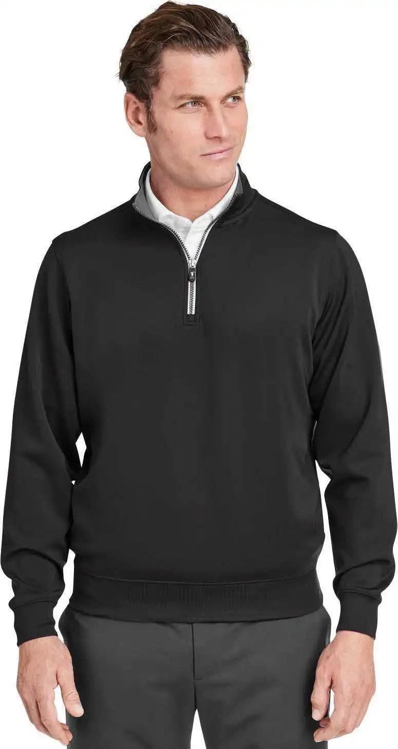 Fairway & Greene C11512 Men’s Caves Quarter Zip Tech Pullover Blk