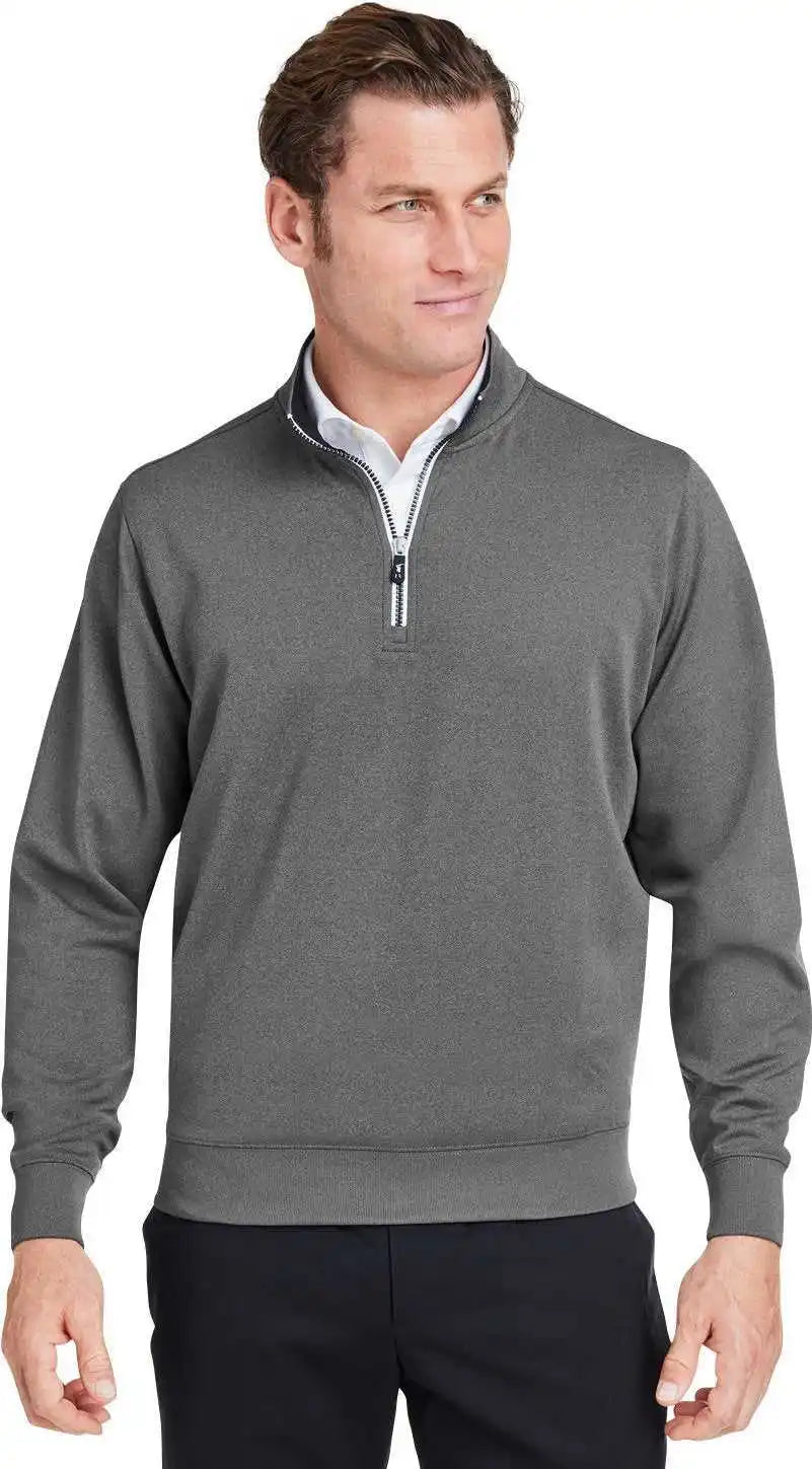 Fairway & Greene C11512 Men’s Caves Quarter-zip Tech Pullover - Dk Shdw Gry Hth