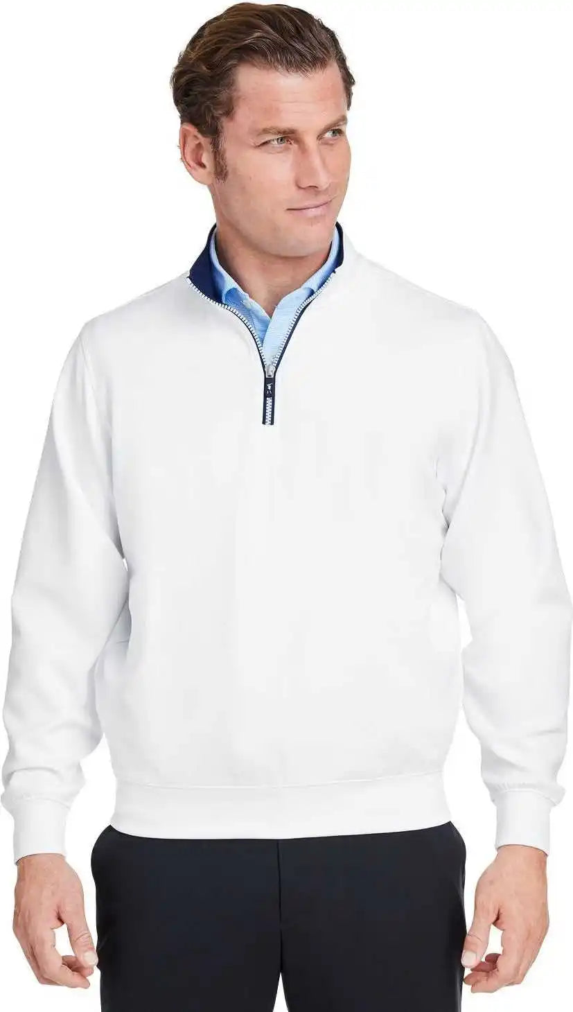 Fairway &amp; Greene C11512 Men’s Caves Quarter-zip Tech Pullover - White