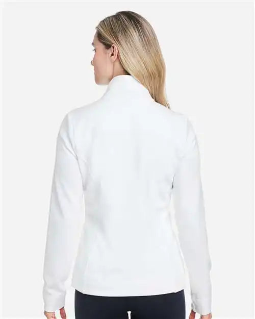 Fairway &amp; Greene F12250 Women’s Wells Quarter-zip Tech Pullover - White Eclipse