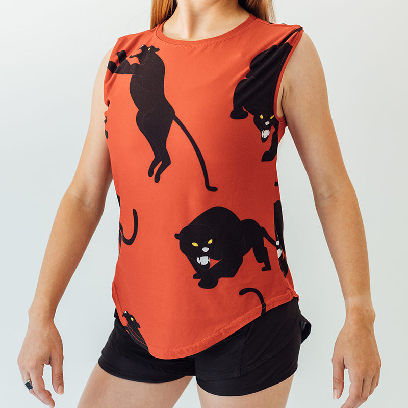 Faye + florie Panther Print Muscle Tank (w)