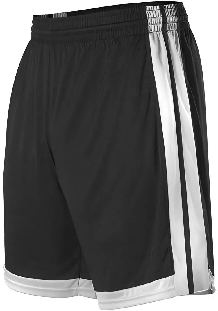 Alleson Athletic 538pw Womens Single Ply Basketball Short - Black White