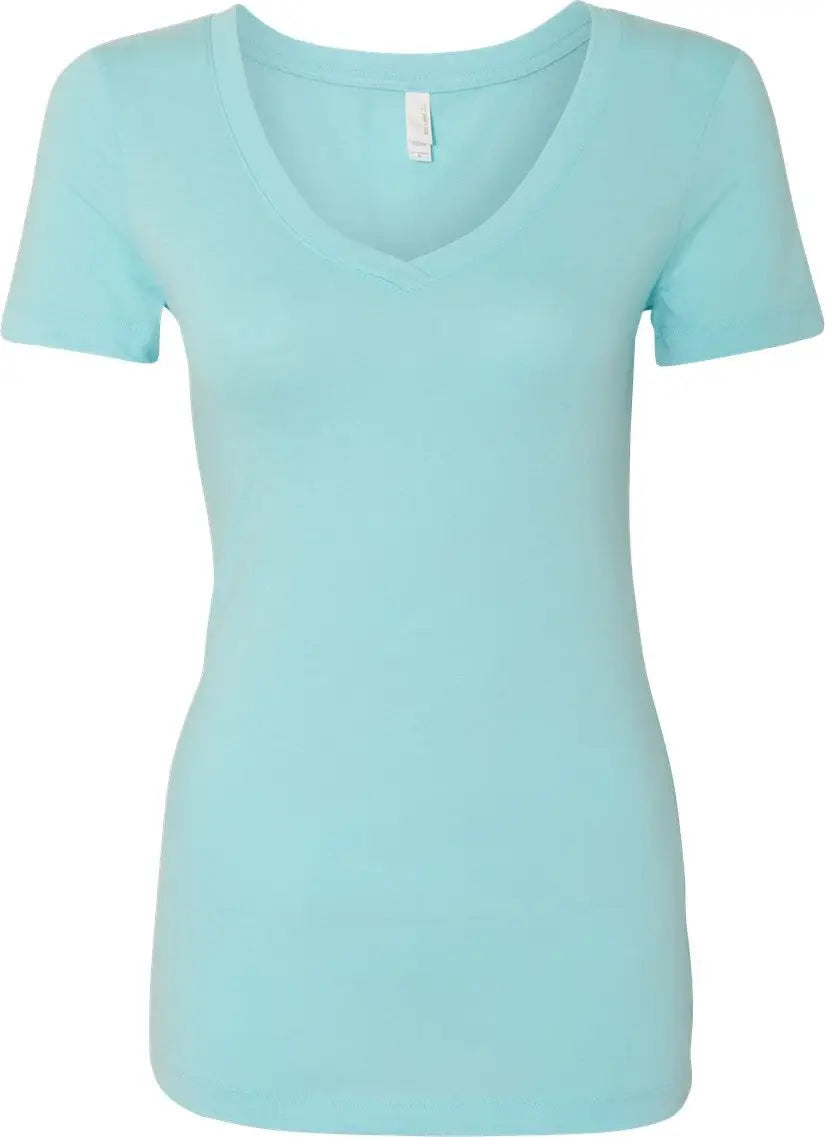 Next Level 1540 Women’s Ideal V-neck T-shirt - Cancun - Turquoise / Ladies Xs