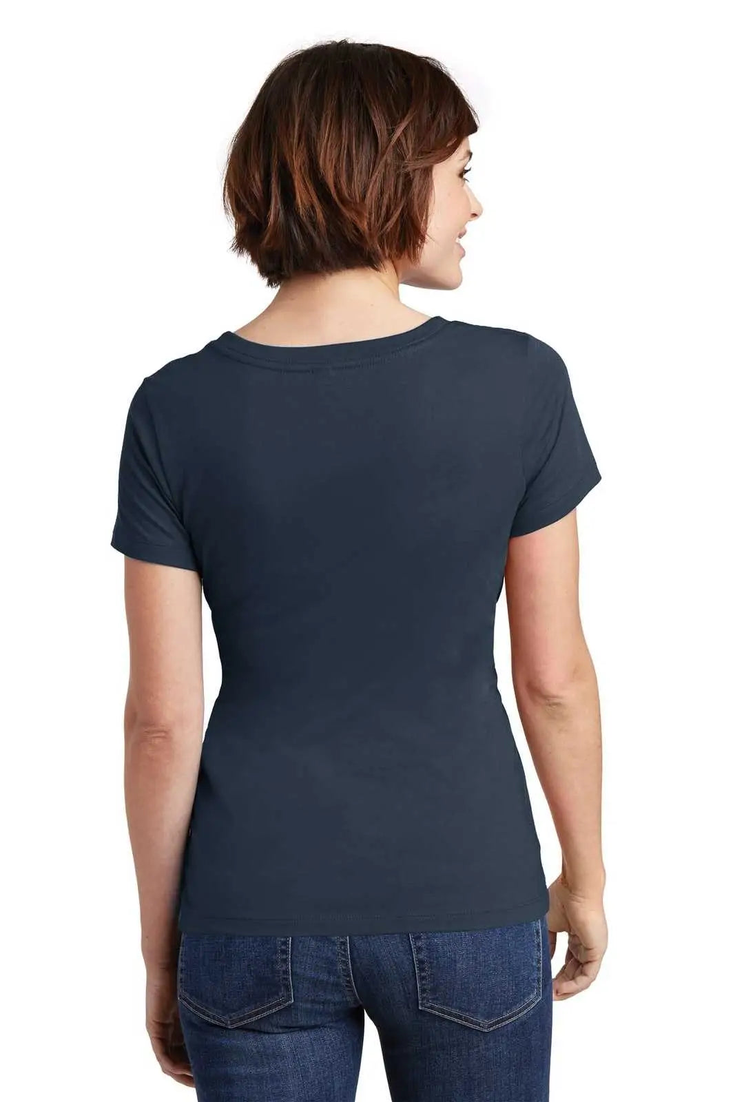 District Dm106l Women’s Perfect Weight Scoop Tee - New Navy