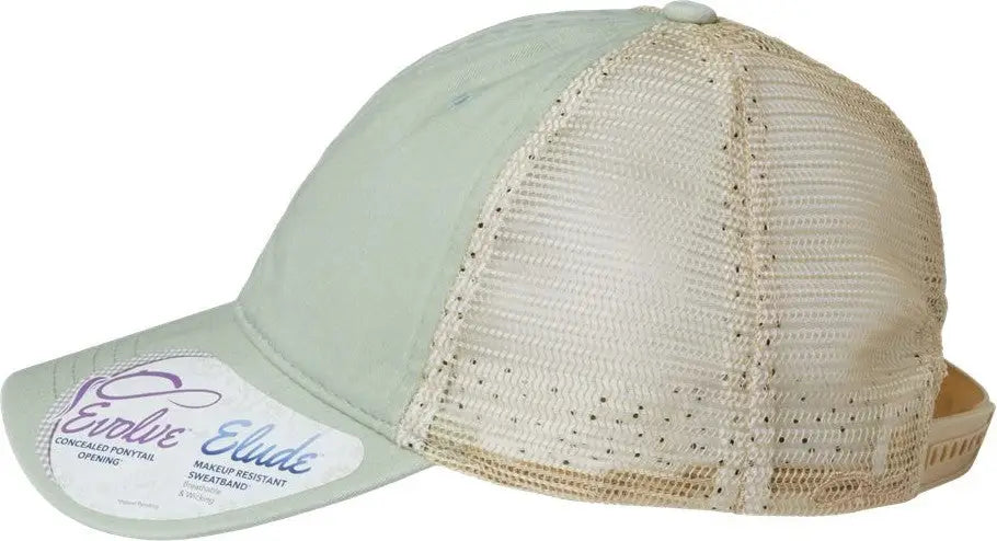 Infinity Her Tess Women’s Washed Mesh-back Cap - Sage Polka Dots - Green / one Size Fits Most