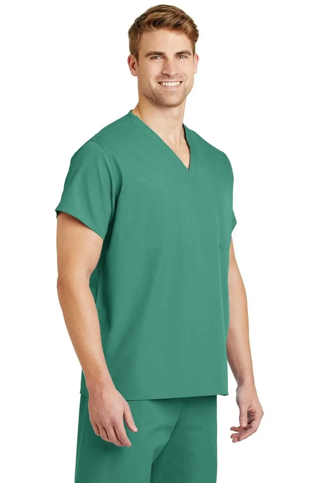 Cornerstone Cs501 Reversible V-neck Scrub Top - Jade Green
