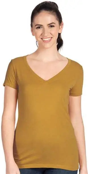 Next Level 1540 Women’s Ideal V-neck T-shirt - Antique Gold