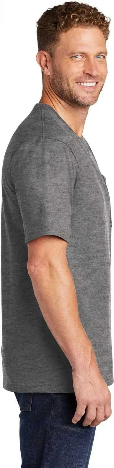 Cornerstone Cs430 Workwear Pocket Tee - Heathered Charcoal