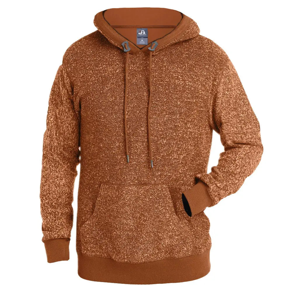 J. America 87llj Aspen Fleece Hooded Sweatshirt - 8711 - Rust Speck