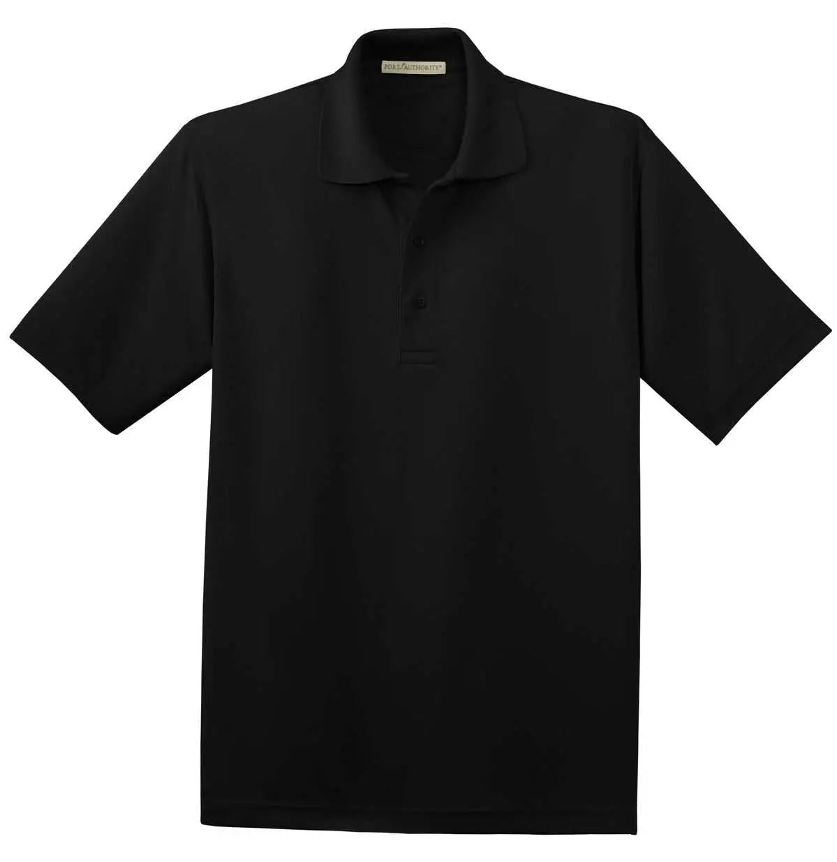 Port Authority K497 Poly-charcoal Blend Pique Polo - Black