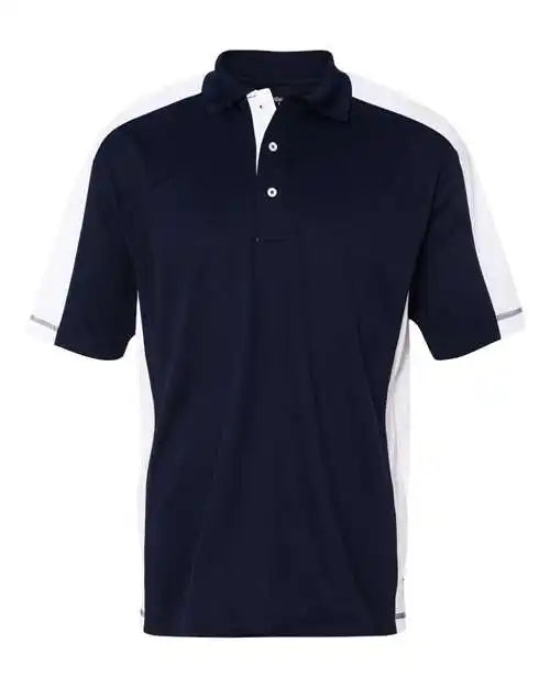 Featherlite 0465 Colorblocked Moisture Free Mesh Polo Navy White