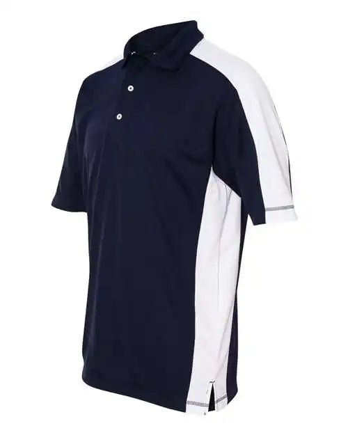 Featherlite 0465 Colorblocked Moisture Free Mesh Polo Navy White