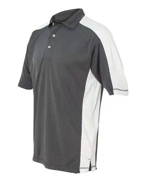 Featherlite 0465 Colorblocked Moisture Free Mesh Polo - Steel White