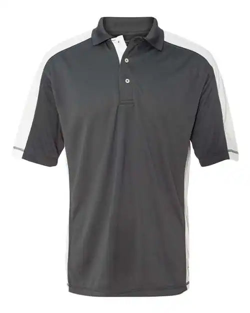 Featherlite 0465 Colorblocked Moisture Free Mesh Polo - Steel White