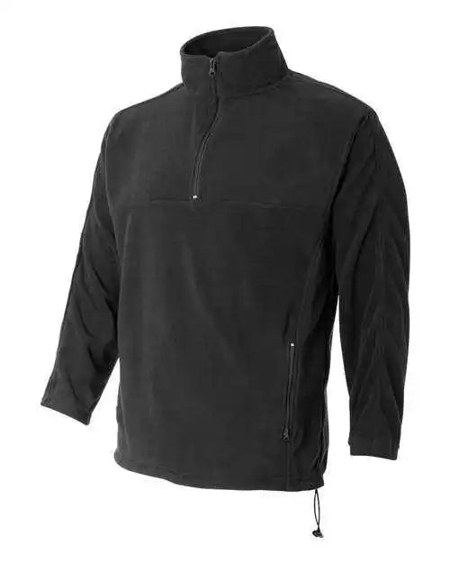 Featherlite 3351 Unisex Microfleece Quarter-zip Pullover - Charcoal