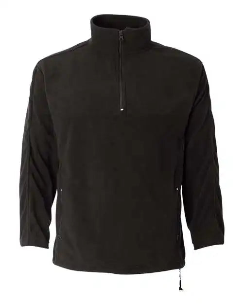 Featherlite 3351 Unisex Microfleece Quarter Zip Pullover Onyx Black