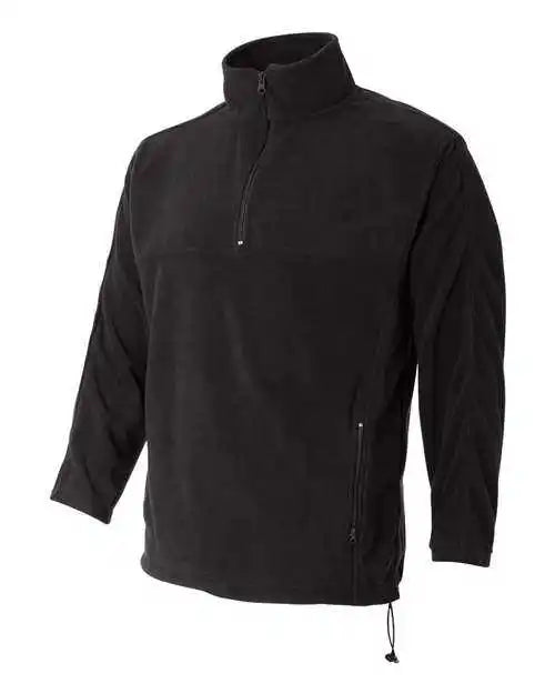 Featherlite 3351 Unisex Microfleece Quarter Zip Pullover Onyx Black