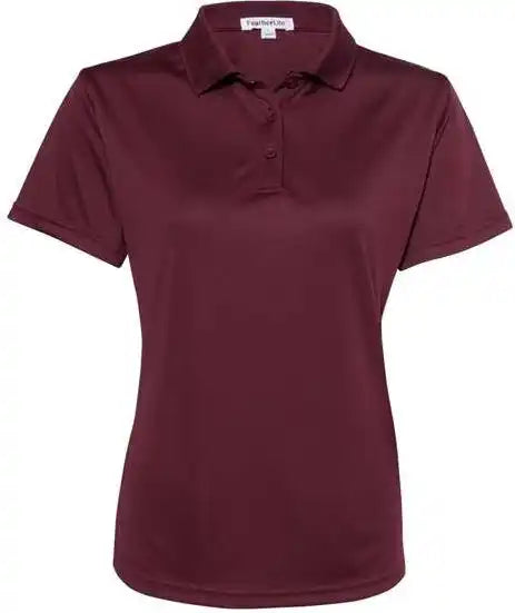 Featherlite 5100 Women’s Value Polyester Polo - Maroon
