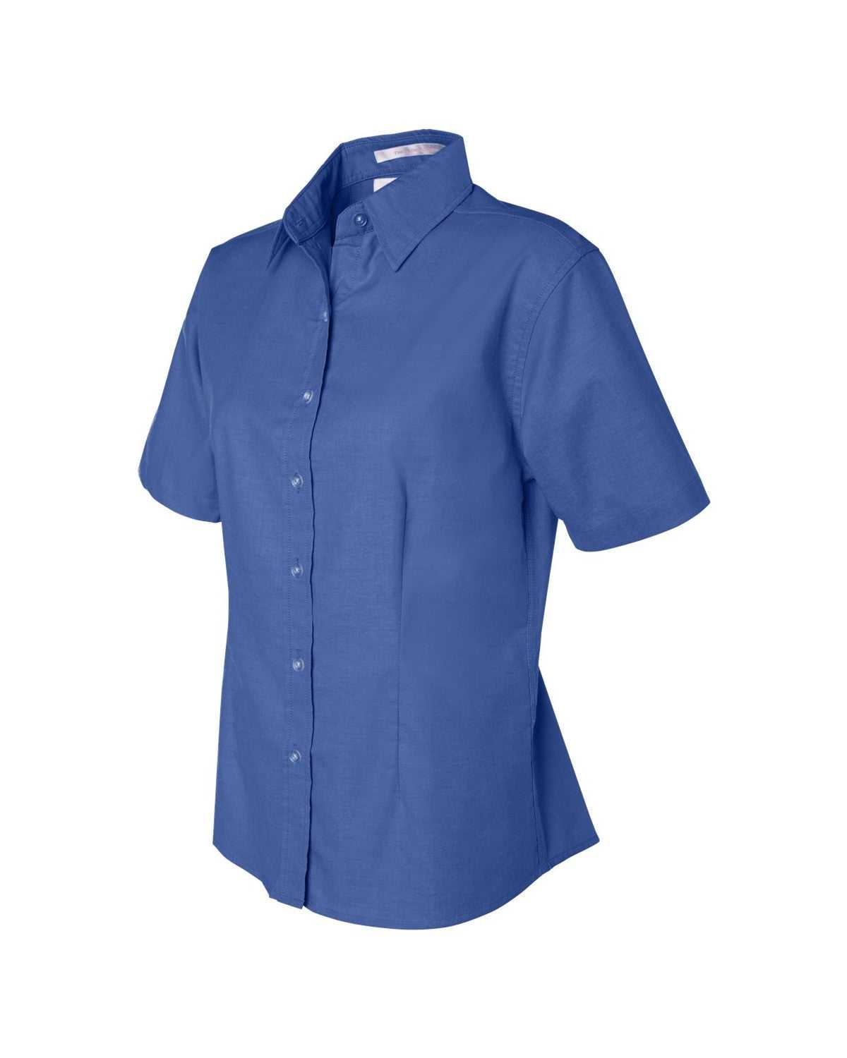 Featherlite 5231 Women&#39;s Short Sleeve Stain Resistant Oxford Shirt - Steel Gray - HIT a Double - 3