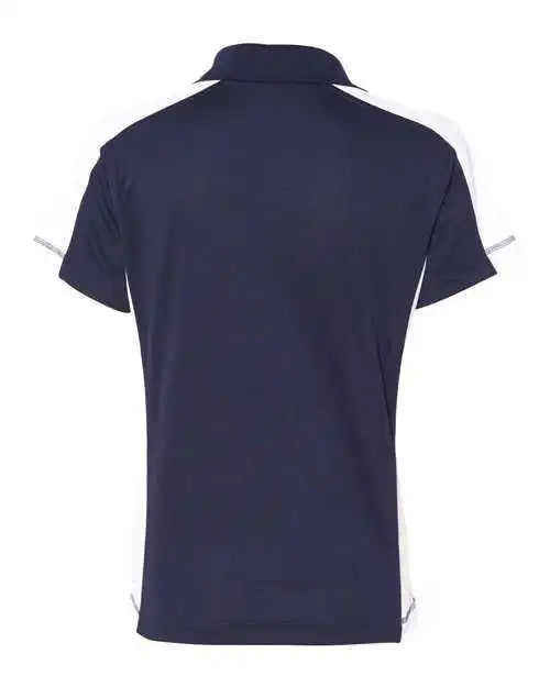 Featherlite 5465 Women’s Colorblocked Moisture Free Mesh Polo - Navy White
