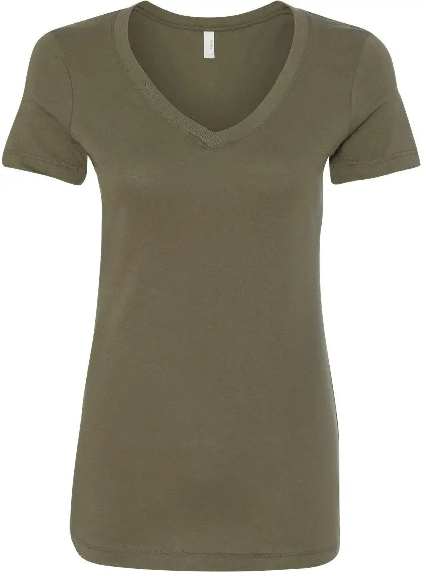 Next Level 1540 Women’s Ideal V-neck T-shirt - Military Green - Olive / Ladies Xs