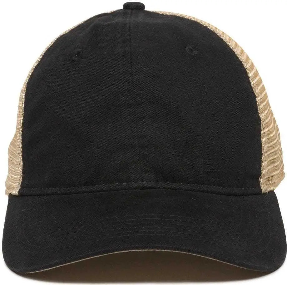 Oc Sports Pwt-200m Adjustable Mesh Back Cap - Black Tea Stain - 6 7/8’’ - 7 1/2’’