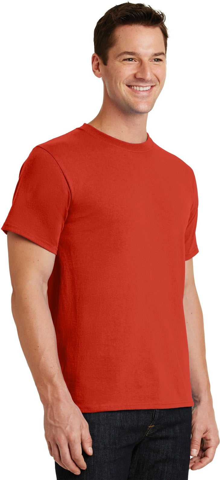 Fiery Red Port & Co Essential Tee. PC61