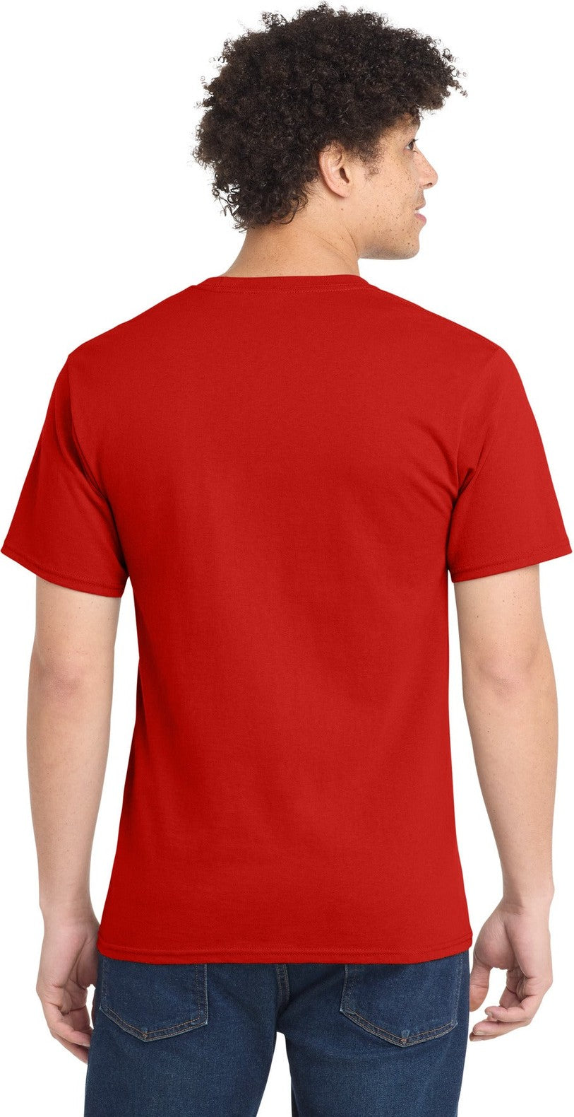 Fiery Red Port & Co Essential Tee. PC61
