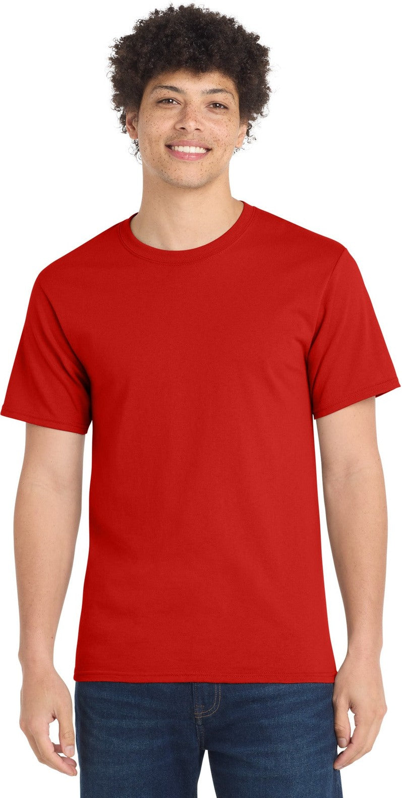 Fiery Red Port & Co Essential Tee. PC61