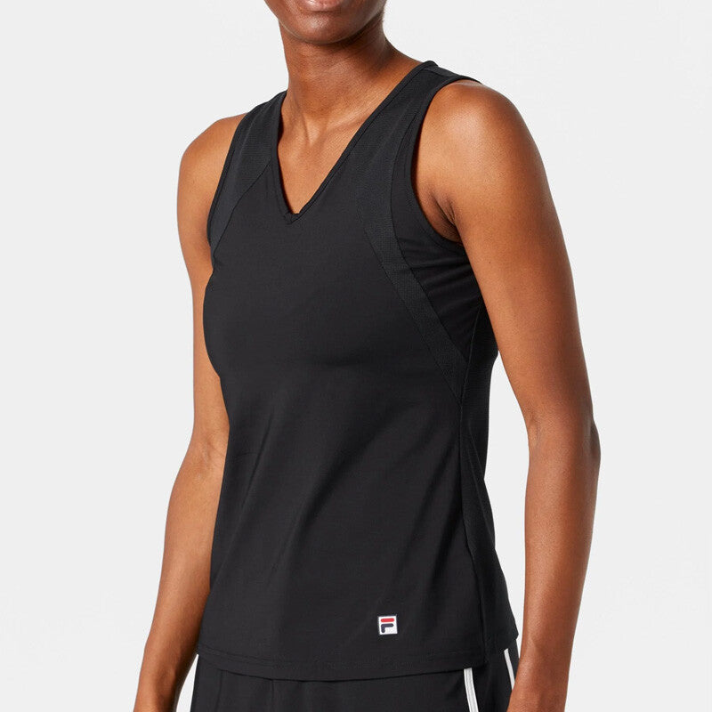 Fila Essentials Full Coverage V-neck Tank (w) - Blk / Xs