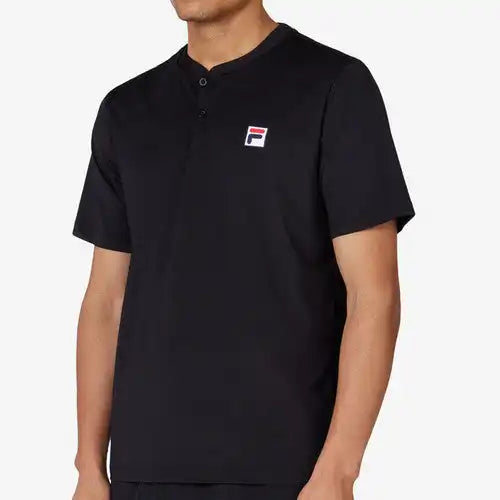 Fila Essentials Short Sleeve Henley Men’s Black