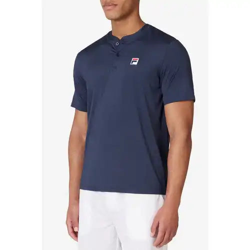 Fila Essentials Short Sleeve Henley Men’s Navy / Adult s