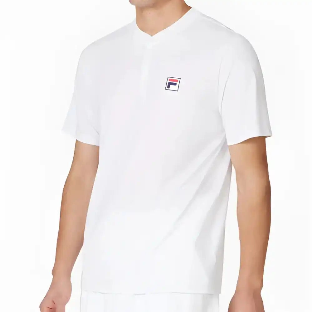 Fila Essentials Short Sleeve Henley Men’s - White - Adult Xxl
