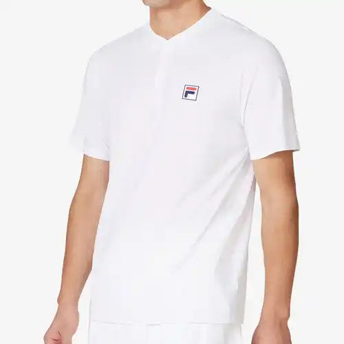 Fila Essentials Short Sleeve Henley Men’s White / Adult Xxl