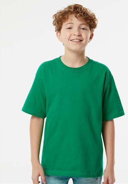 Fine Kelly Green Youth Gold Soft Touch T-Shirt - 4850