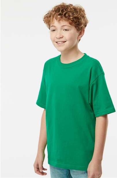 Fine Kelly Green Youth Gold Soft Touch T-Shirt - 4850