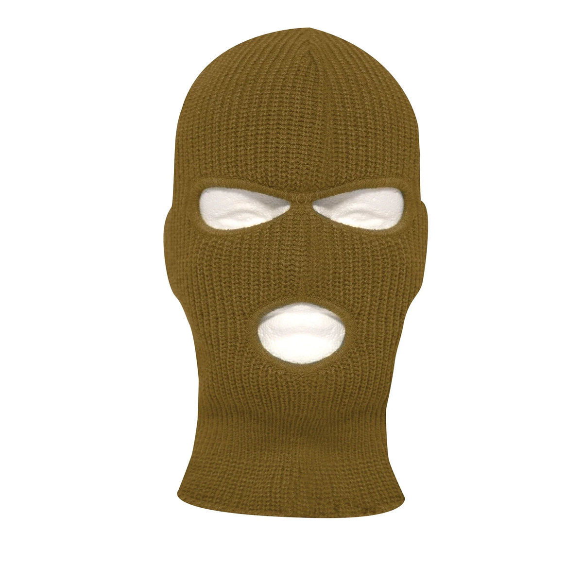 Fine Knit Three Hole Facemask - Coyote Brown