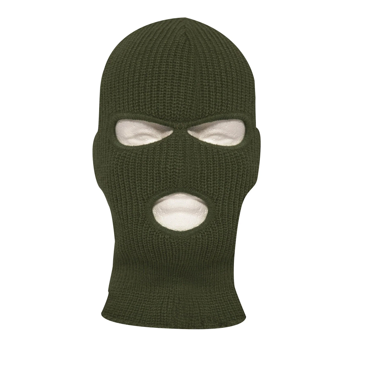 Fine Knit Three Hole Facemask - Olive Drab